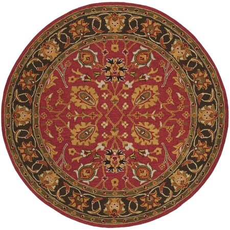 Safavieh 6 x 6 ft. Traditional Heritage Hand Tufted Area RugRed & Gold HG745Q-6R